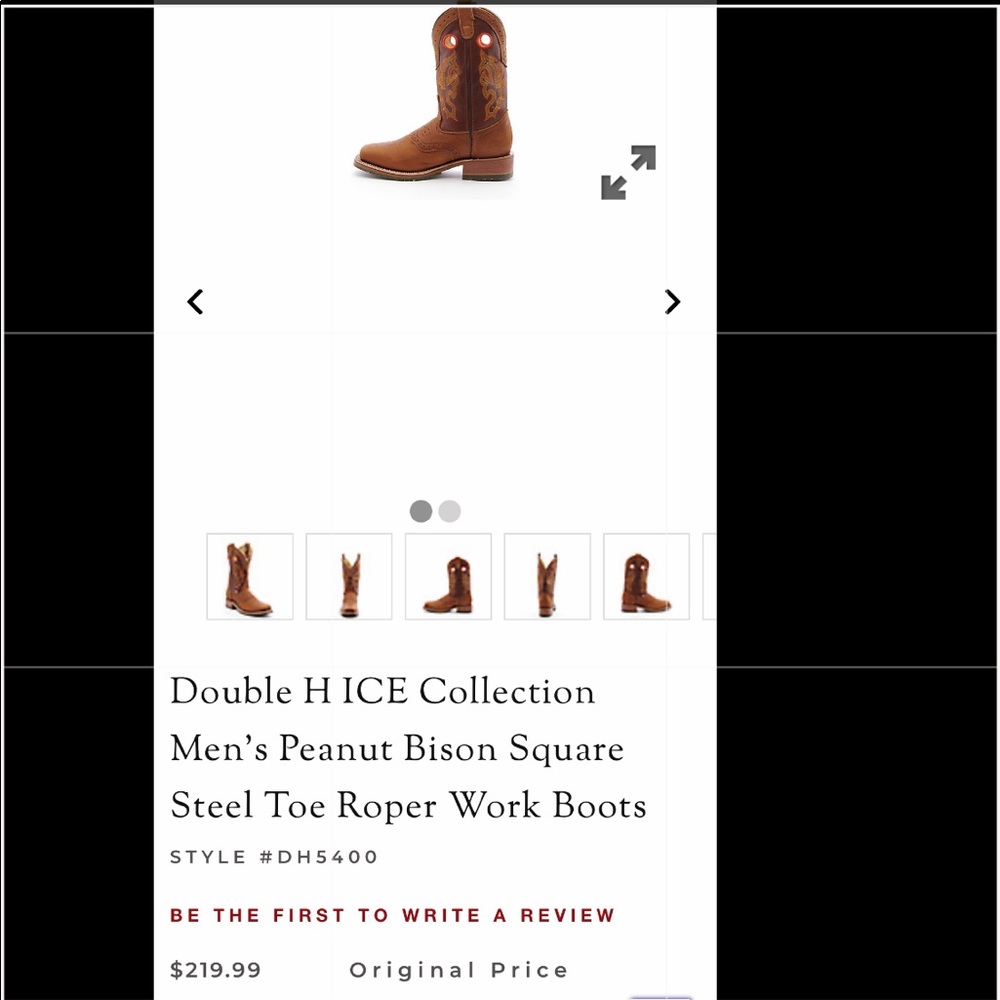 Double H boots men’s size 11.5 2E NWT